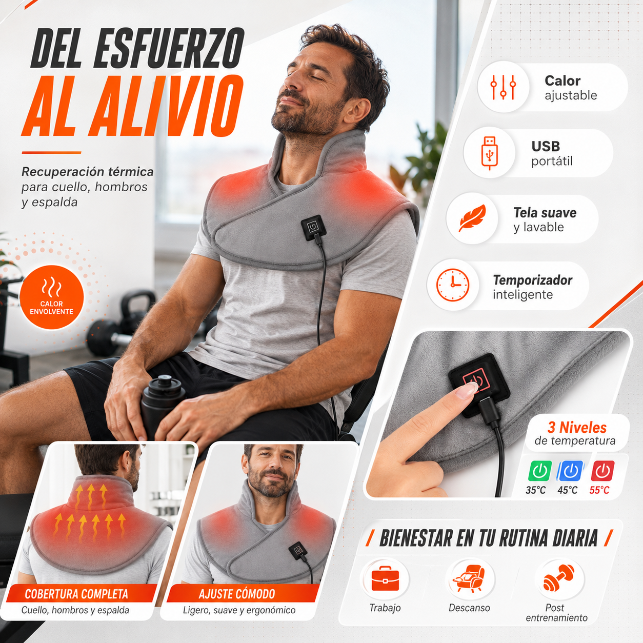 Almohadilla Térmica Relax — USB Portátil